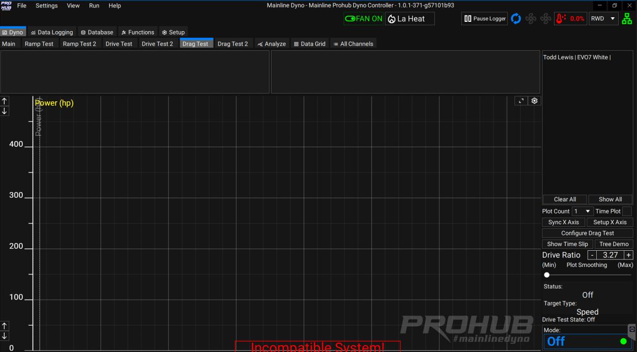 Blank Drag Test screen