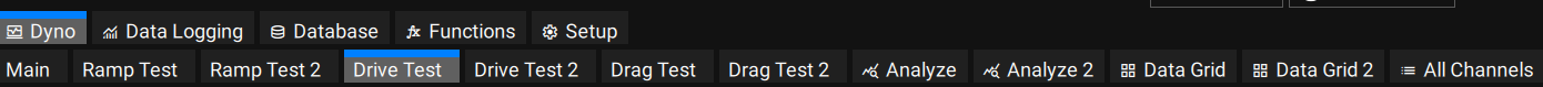Drive Test tab
